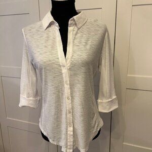 James Perse Slub Side Panel Button Front Shirt